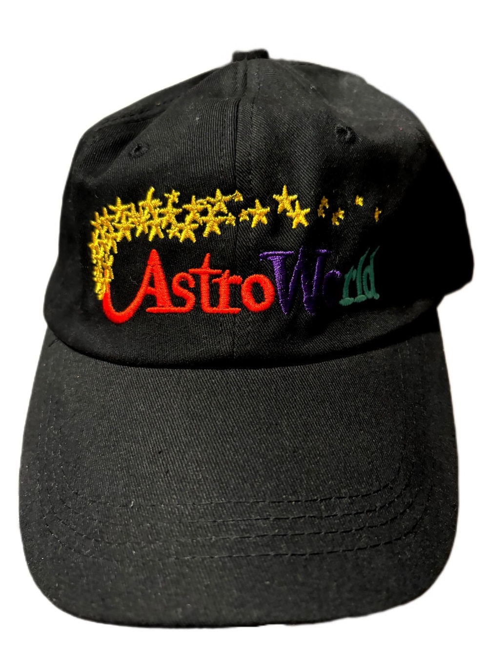 PRISTINE AstroWorld Embroidered Black Dad Cap